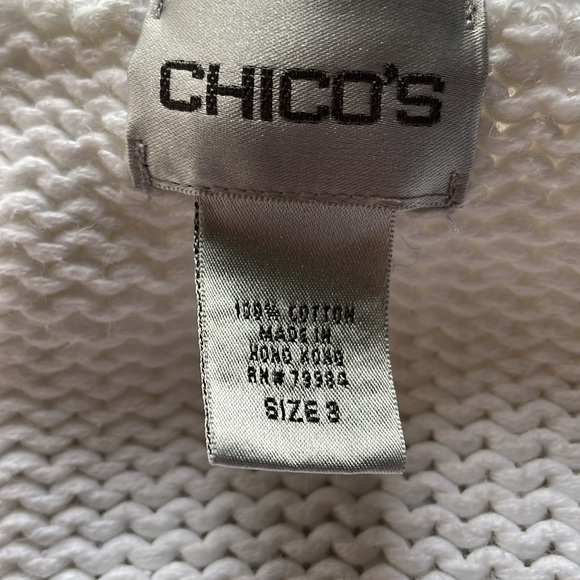 Vintage Chico’s White Knit Cardigan Sweater Size 3 (Size XL) - Picture 7 of 7